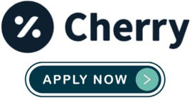 The image displays a logo with the text  CHERRY  above a stylized graphic of a house and a key, followed by an application call-to-action button below that reads  APPLY NOW.